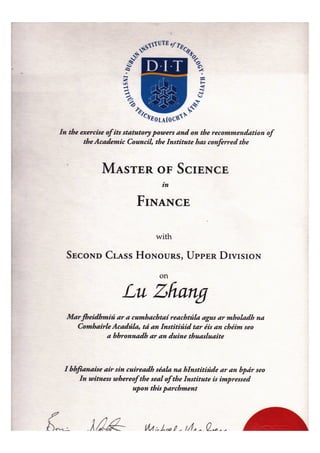 LZ's master certificate