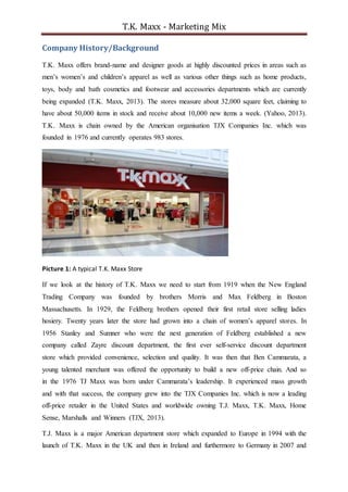 Marketing Mix - Tk Maxx