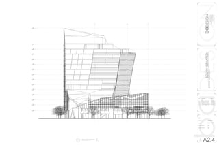 baDESIGNbaDESIGN
1000latahstreet
seattlewashington
(360)710-9295
bad@ssdesign.com
SOUTHELEVATION
spokane,washington
no.	revision		 date
01	 client approved	02202015
02	 revised c order	02222015
03	 revised rendering	02262015
04	 client approved	02282015
ele
date			 02202015
scale			 3/64” = 1’0”
drawing by		 bd
reviewed by	 dg
A2.4N
A9
N
SOUTH ELEVATION
SCALE 3/64” = 1’0”
a b c
LEVEL 1
1’-18’
LEVEL 2
18’-30’
LEVEL 3
30’-42’
LEVEL 4
42’-54’
LEVEL 5
54’-66’
LEVEL 6
66’-78’
LEVEL 7
78’-90’
LEVEL 8
90’-102’
LEVEL 9
102’-114’
LEVEL 10
114’-126’
LEVEL 11
126’-138’
LEVEL 12
138’-150’
LEVEL 13
150’-162’
LEVEL 14
162’-174’
LEVEL 15
174’-204’
 