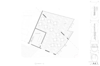 baDESIGNbaDESIGN
1000latahstreet
seattlewashington
(360)710-9295
bad@ssdesign.com
ENLARGEDFLOORPLAN
spokane,washington
no.	revision		 date
01	 client approved	02202015
02	 revised c order	02222015
03	 revised rendering	02262015
04	 client approved	02282015
enlarged plan
date			 02202015
scale			 1/4” = 1’0”
drawing by		 bd
reviewed by	 dg
A4.1A12
N
CAFE PLAN
SCALE 1/4” = 1’0”
7
8
k
131.944
30ft
19ft
ft
103ft
77ft5ft
32ft
45ft
18ft
DT1
CAFE’
FOOD PREP
RESIDENTIAL LOBBY
N
 