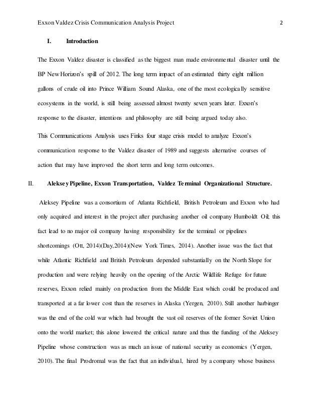 Argumentative paper on exxon valdez oil spill