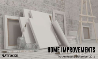 Home Improvements – December 2016 Copyright © 2016, Tracxn Technologies Private Limited. All rights reserved.
Tracxn
World...