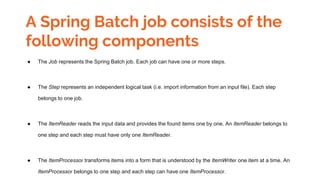 Spring batch introduction | PPTX