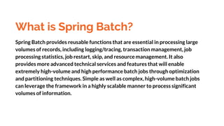Spring batch introduction | PPT