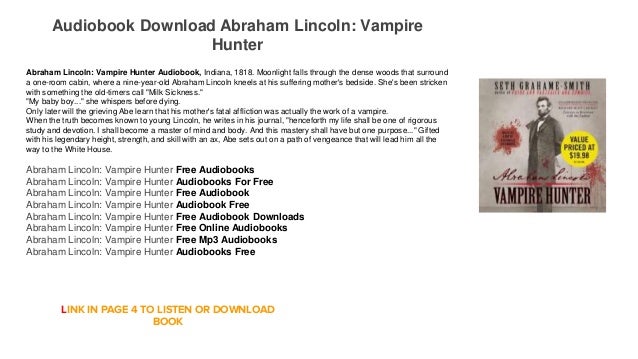 abraham lincoln vampire hunter audiobook download free