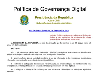 Política de Governança Digital
 