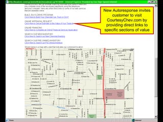 New Autoresponse invites customer to visit CourtesyChev.com by providing direct links to specific sections of value 