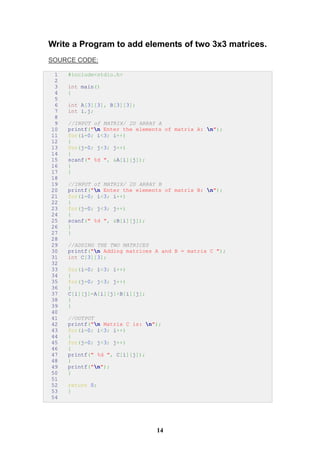 Programming in C Lab | PDF