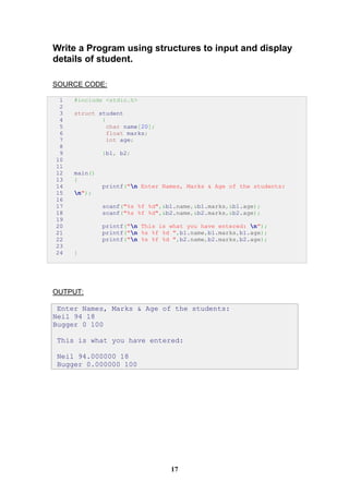 Programming in C Lab | PDF
