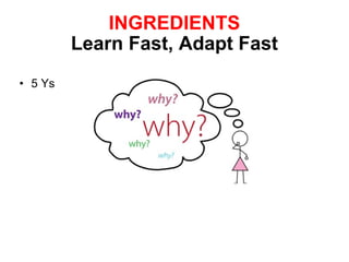 INGREDIENTS Learn Fast, Adapt Fast 5 Ys 