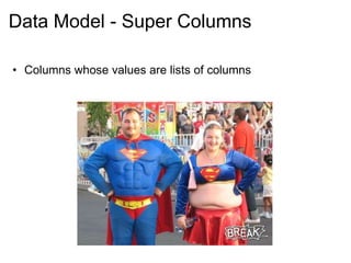 Data Model - Super Columns Columns whose values are lists of columns 