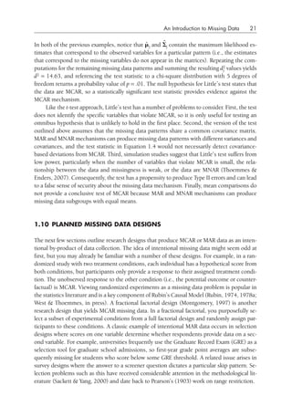 Applied Missing Data Analysis Methodology In The Social Sciences