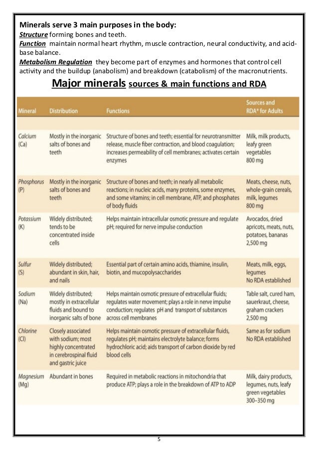 Minerals Metabolism