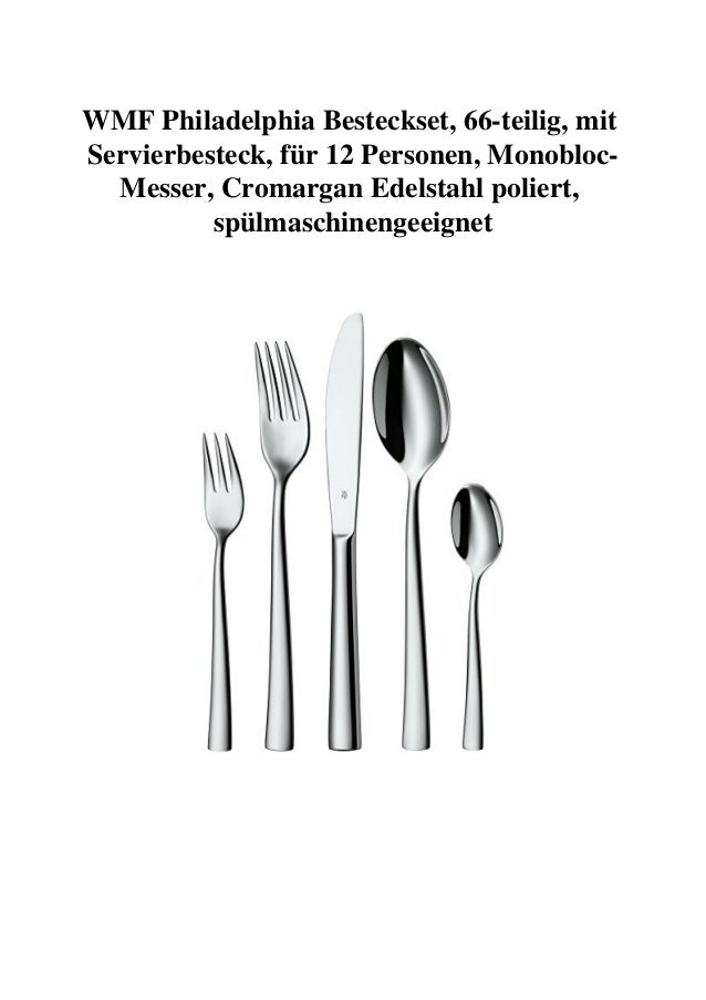 60 Teilig Fur 12 Personen Wmf Philadelphia Besteckset Cromargan Edelstahl Poliert Spulmaschinengeeignet Monobloc Messer