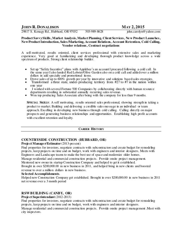 john donaldson sales resume interior decorator resumes