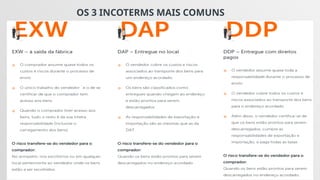 OS 3 INCOTERMS MAIS COMUNS
 