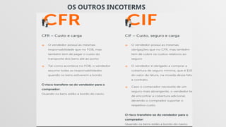 OS OUTROS INCOTERMS
 