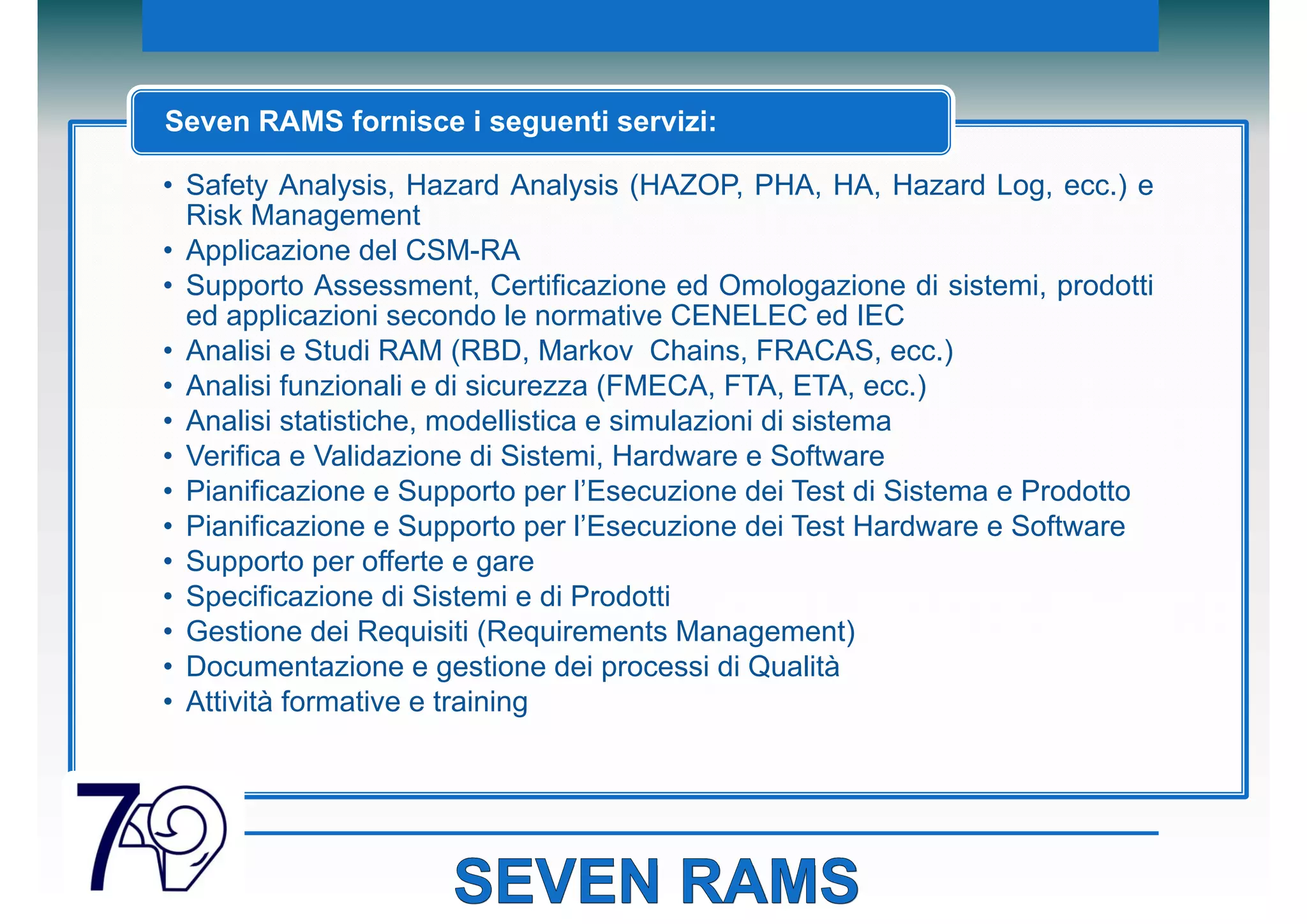 Seven_RAMS_Presentazione_IT_04 | PDF