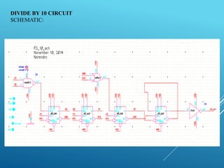 DIVIDE BY 10 CIRCUIT
SCHEMATIC:
 