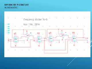 DIVIDE BY 9 CIRCUIT
SCHEMATIC:
 