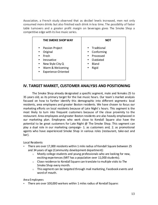 Senior Marketing Plan - The Smoke Shop