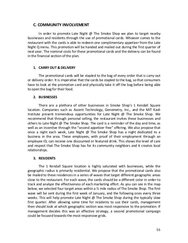 Senior Marketing Plan - The Smoke Shop