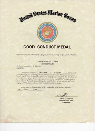 Good Conduct 2011
