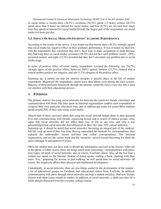THE IMPACT OF SOCIAL MEDIA ON ACADEMIC PERFORMANCE OF SELECTED COLLEGE ...