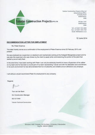 Recommendation letter for employment001