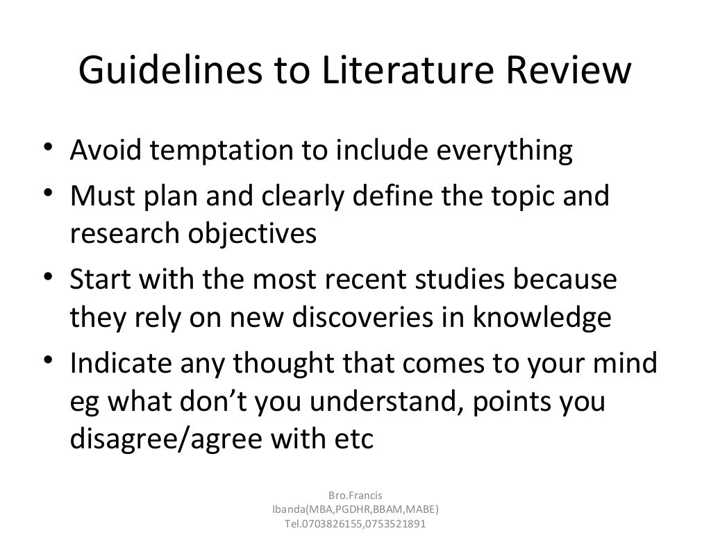 a literature review is best defined as