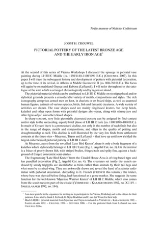 Coldstream Pottery Lh Iii Chronology And Synchronisms Iii Lh Iii Late And The Transition ...