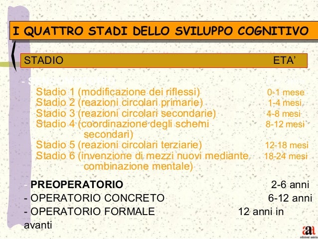 Stadi E Sottostadi Di Piaget