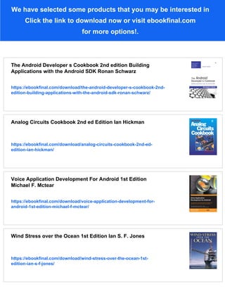 Android Cookbook 1st Edition Ian F. Darwin | PDF