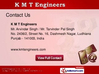 Tractor & Trailer Parts by K M T Engineers Ludhiana