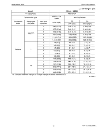 M8540 Rear End Kubota M8540, M9540 Tractor Service Manual | PDF
