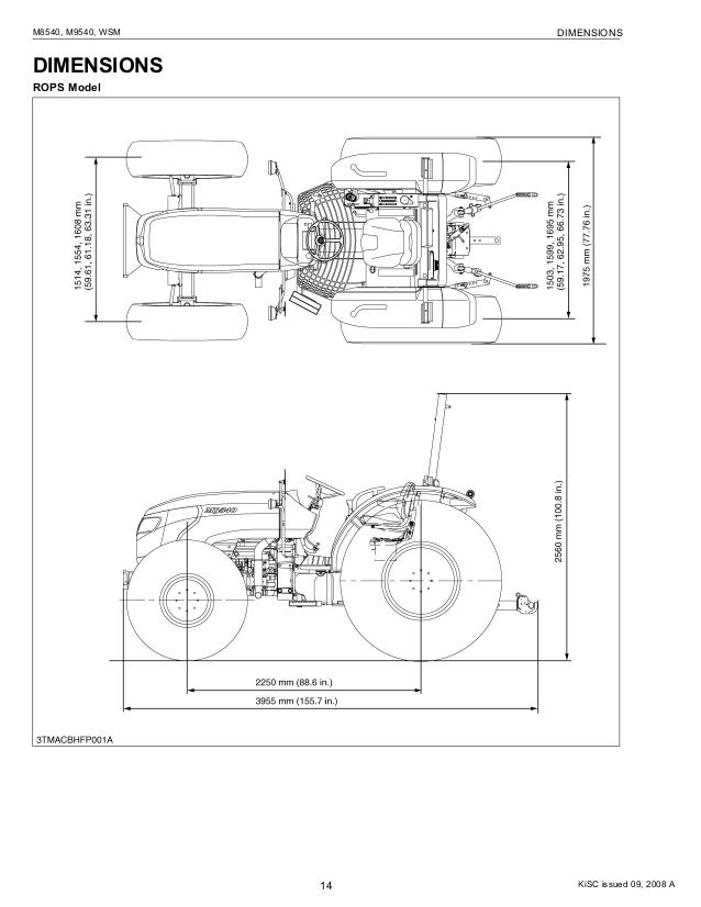 Kubota M8540, M9540 Tractor Service Manual