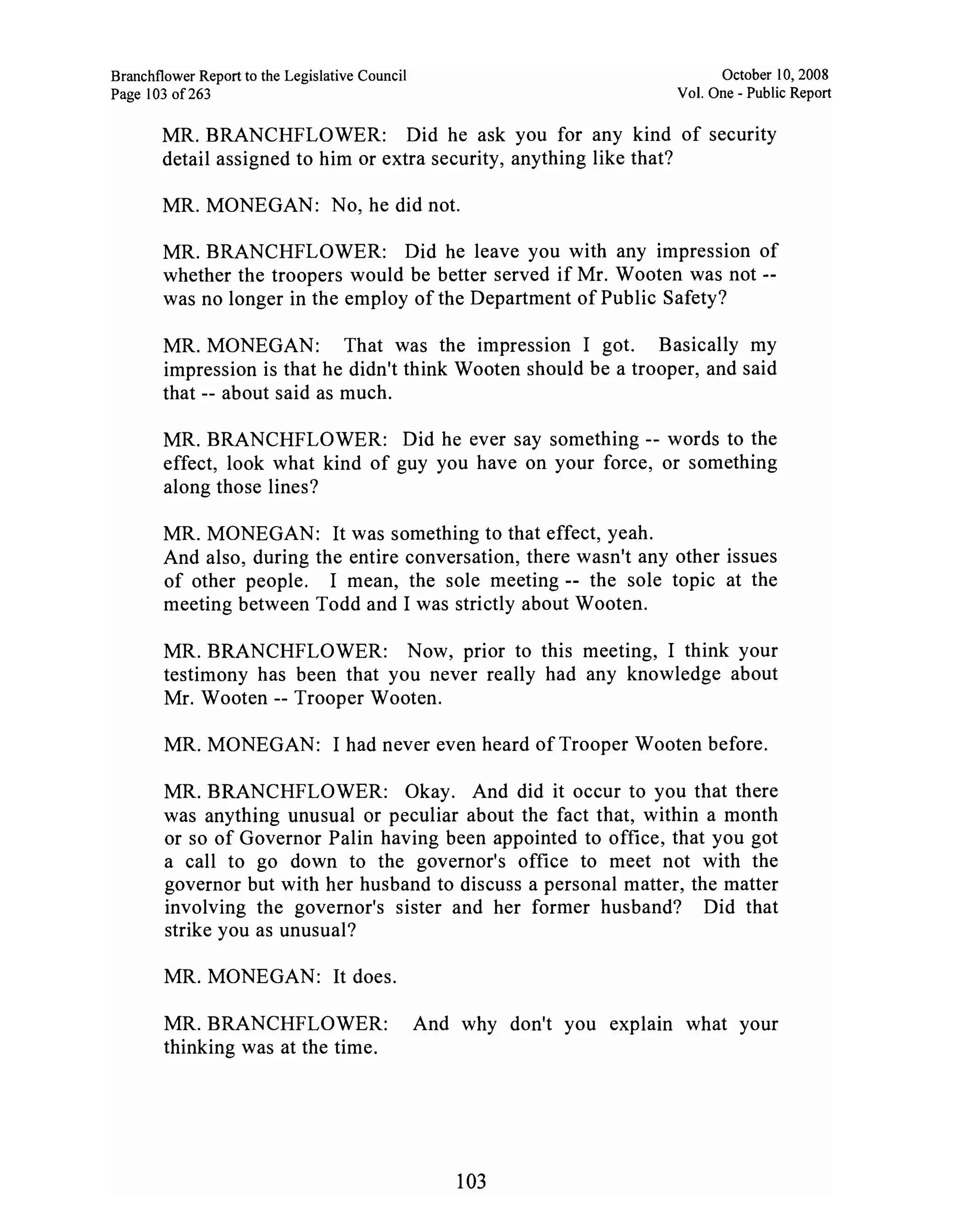 Sarah Palin Troopergate Report