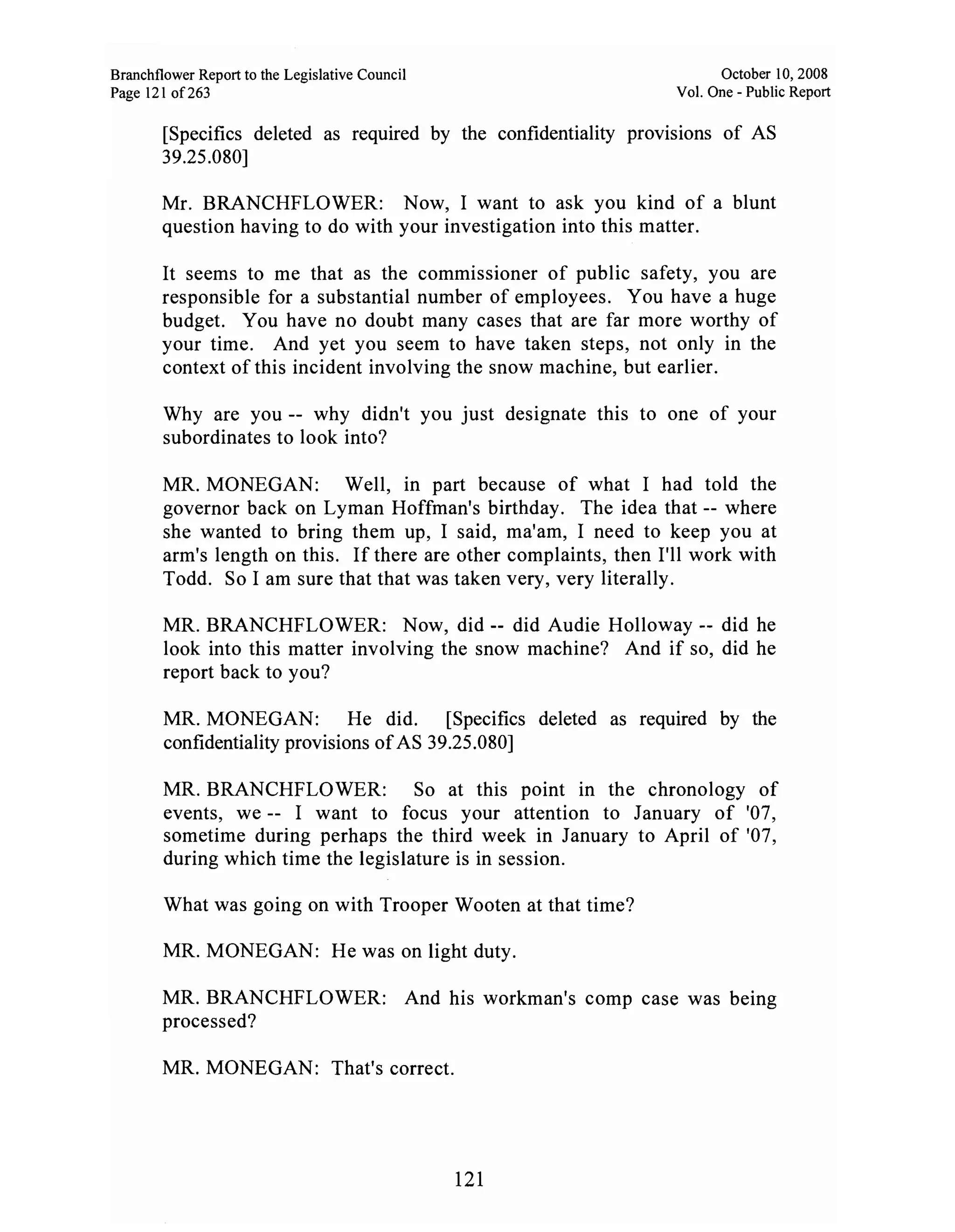 Sarah Palin Troopergate Report