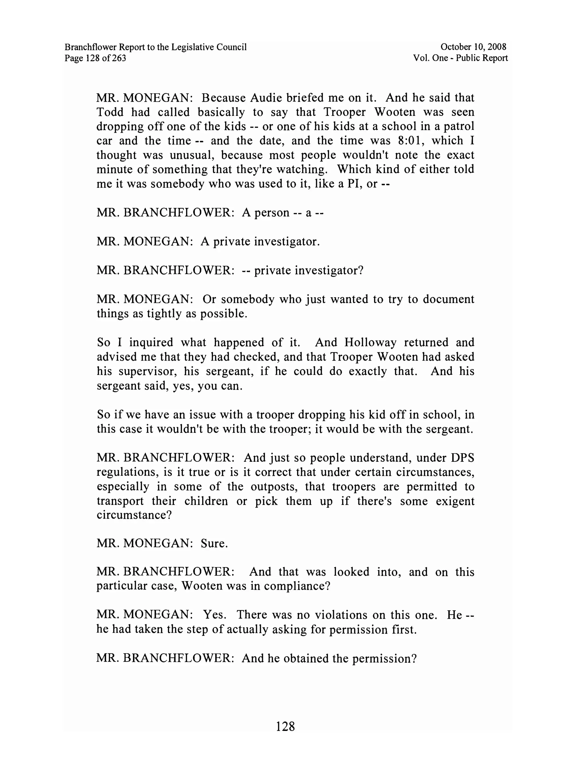 Sarah Palin Troopergate Report