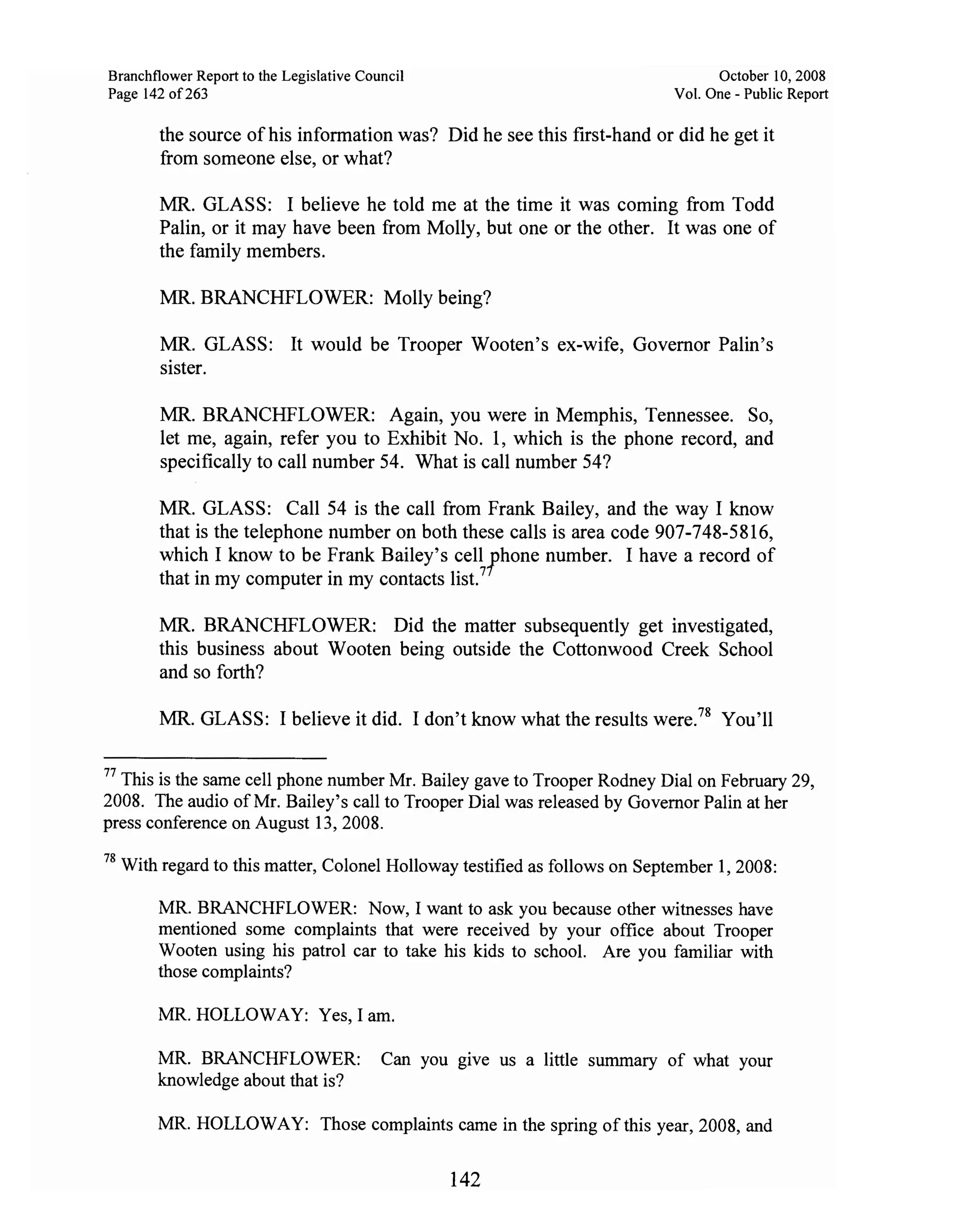 Sarah Palin Troopergate Report