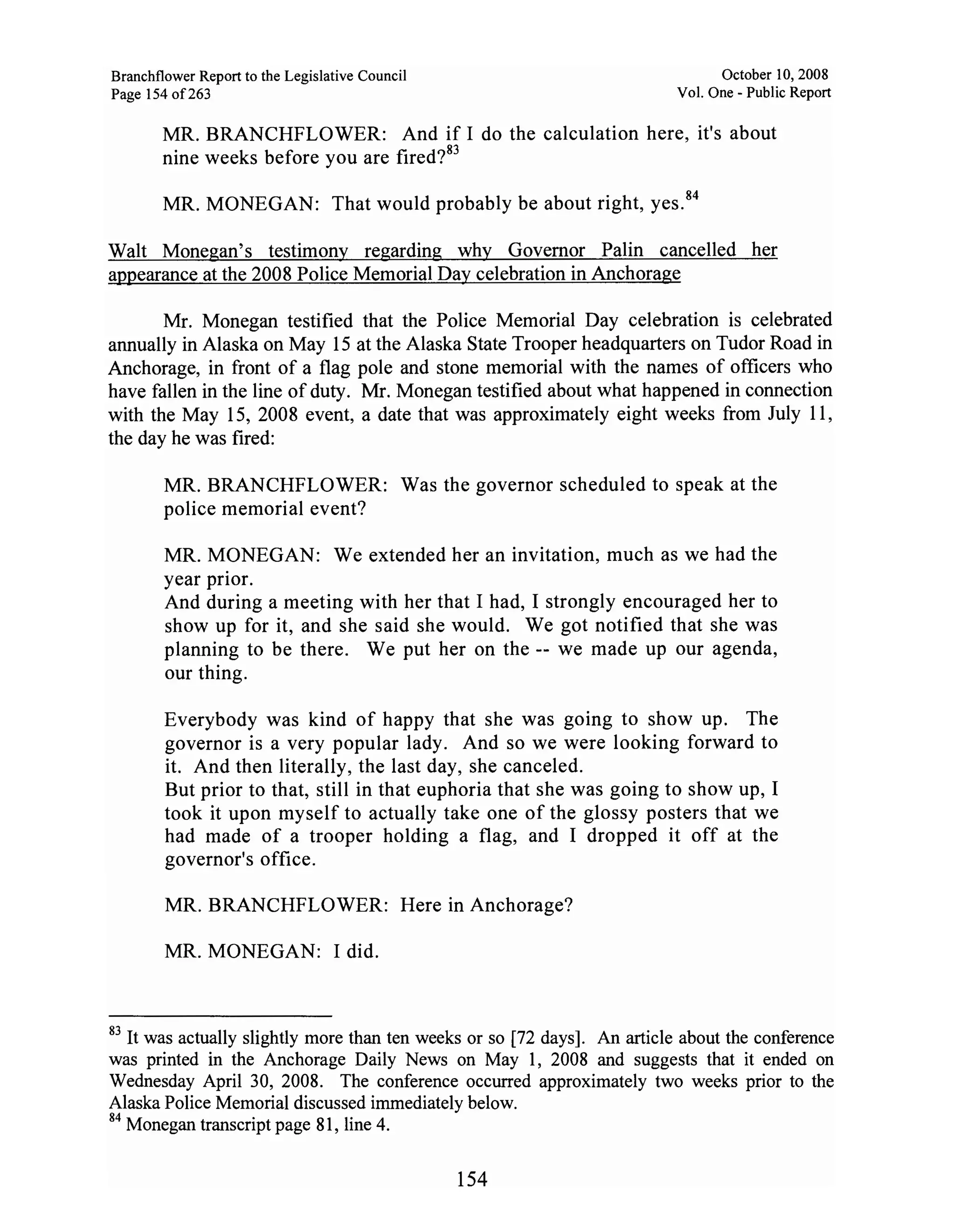 Sarah Palin Troopergate Report