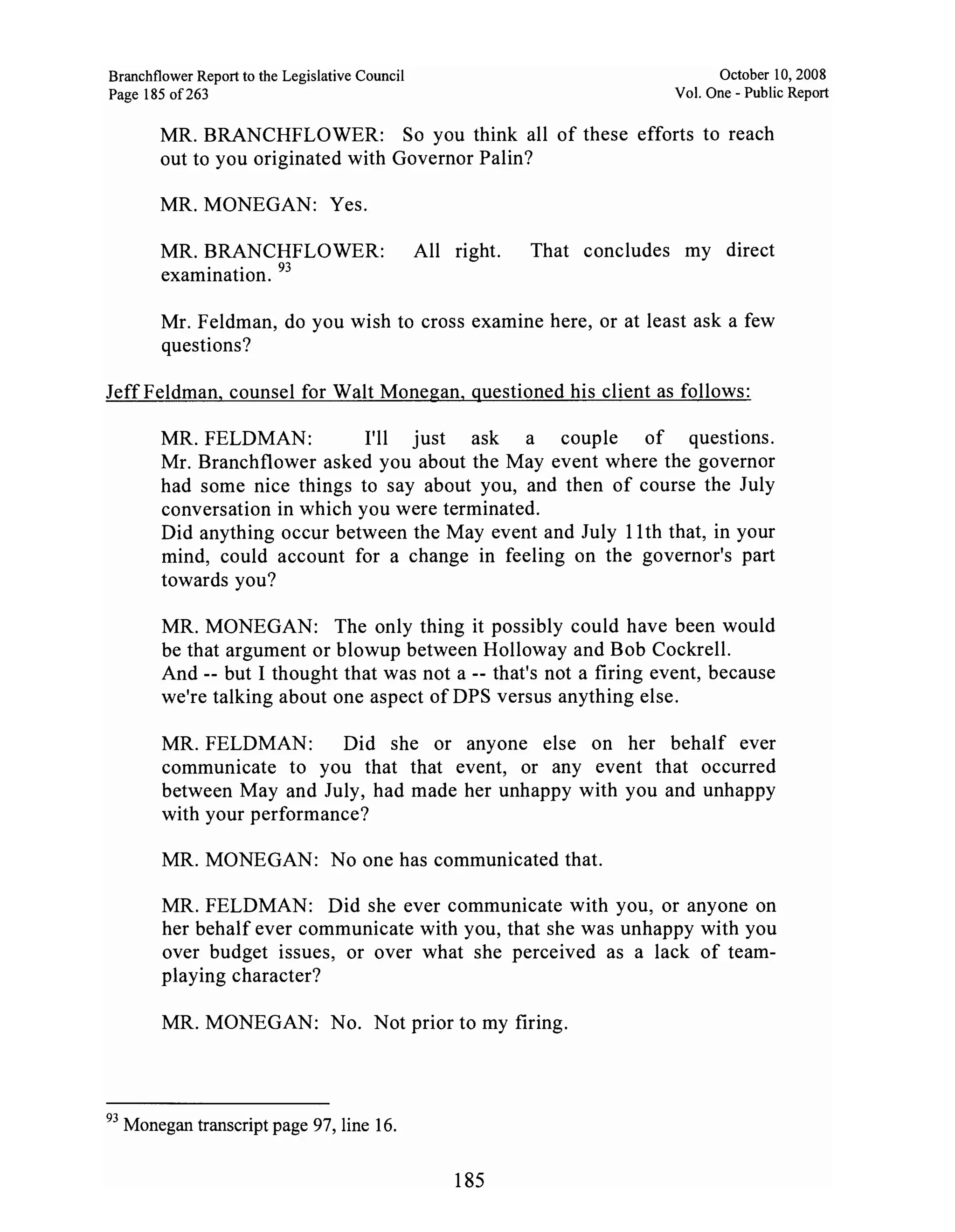 Sarah Palin Troopergate Report