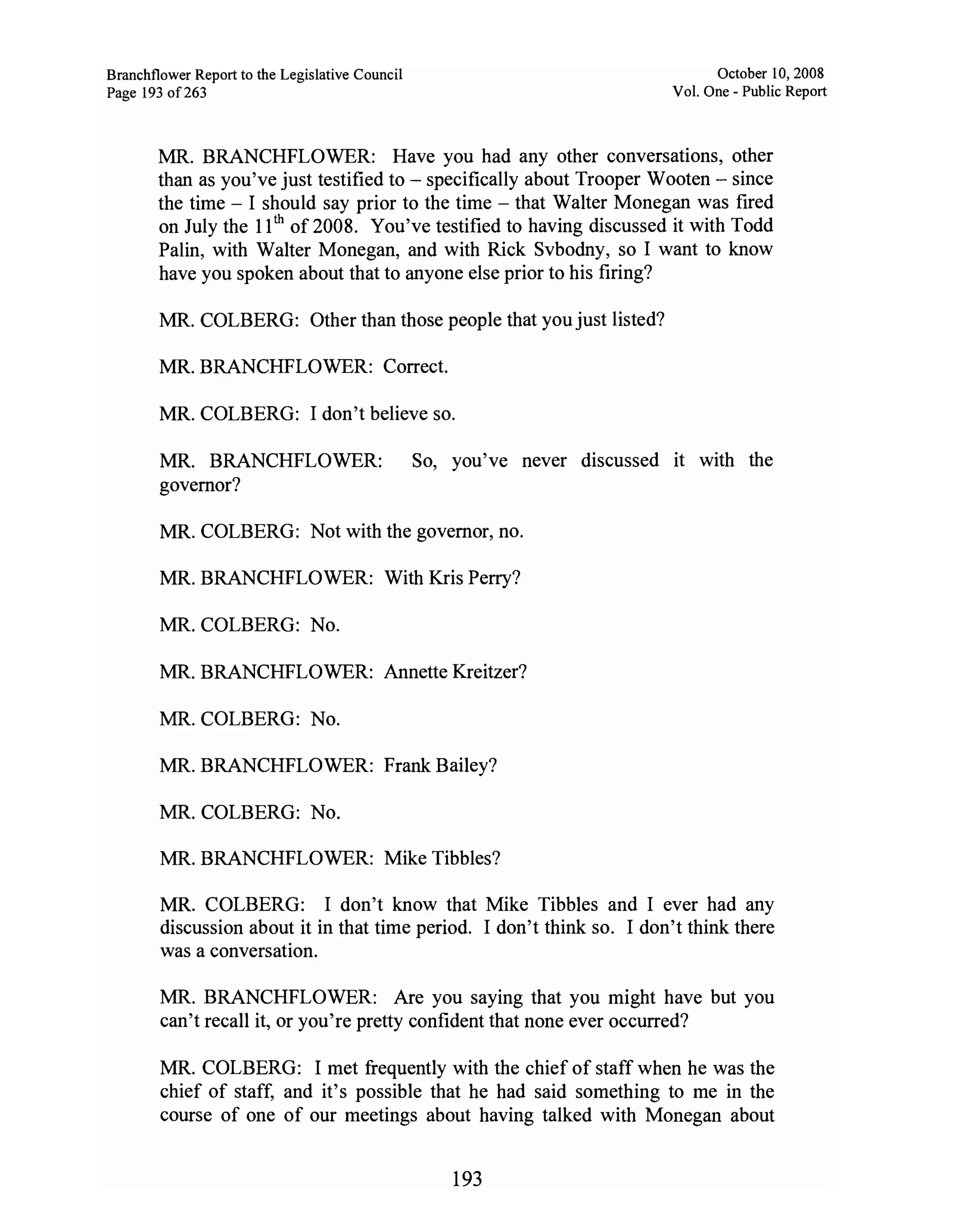 Sarah Palin Troopergate Report