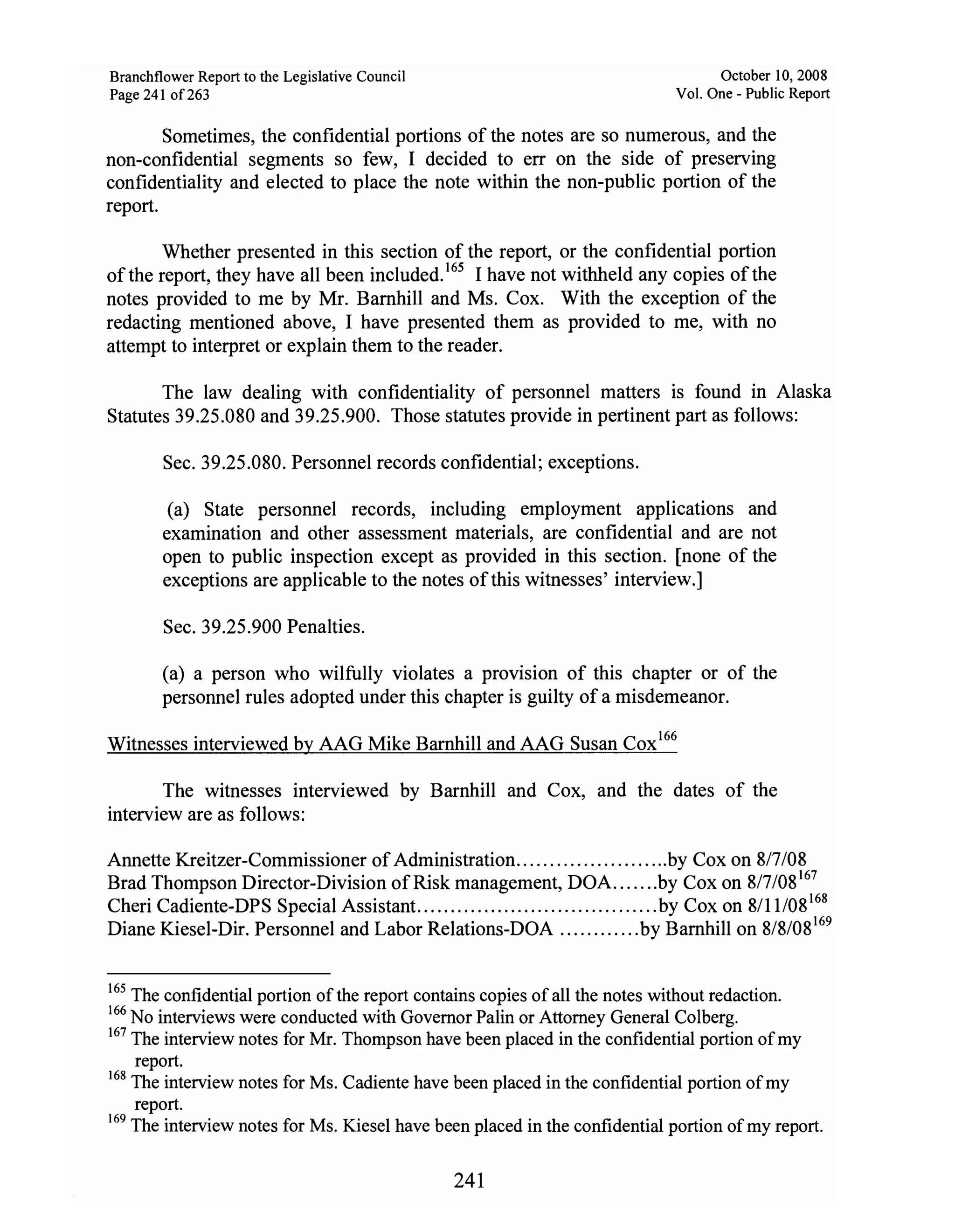 Sarah Palin Troopergate Report