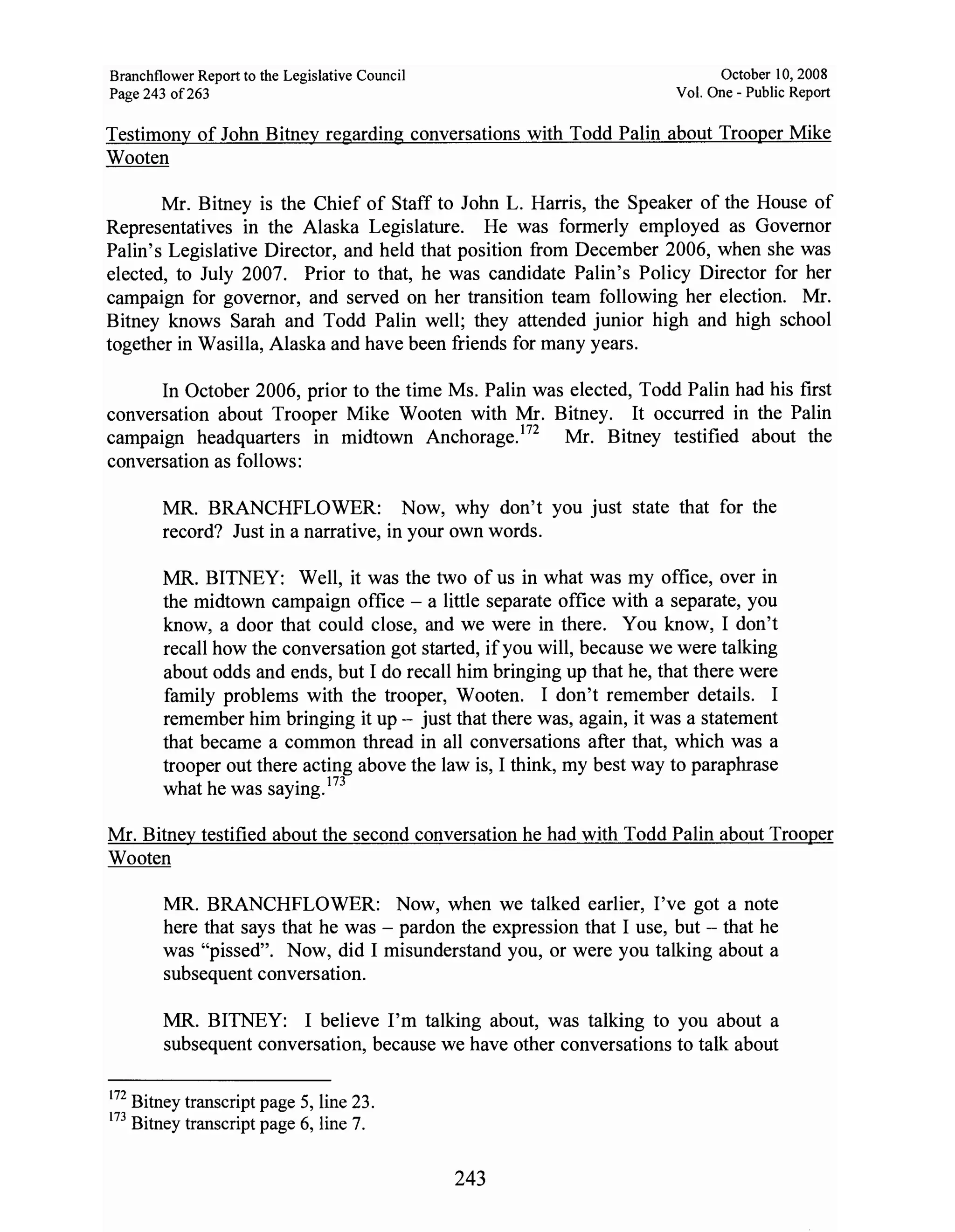 Sarah Palin Troopergate Report