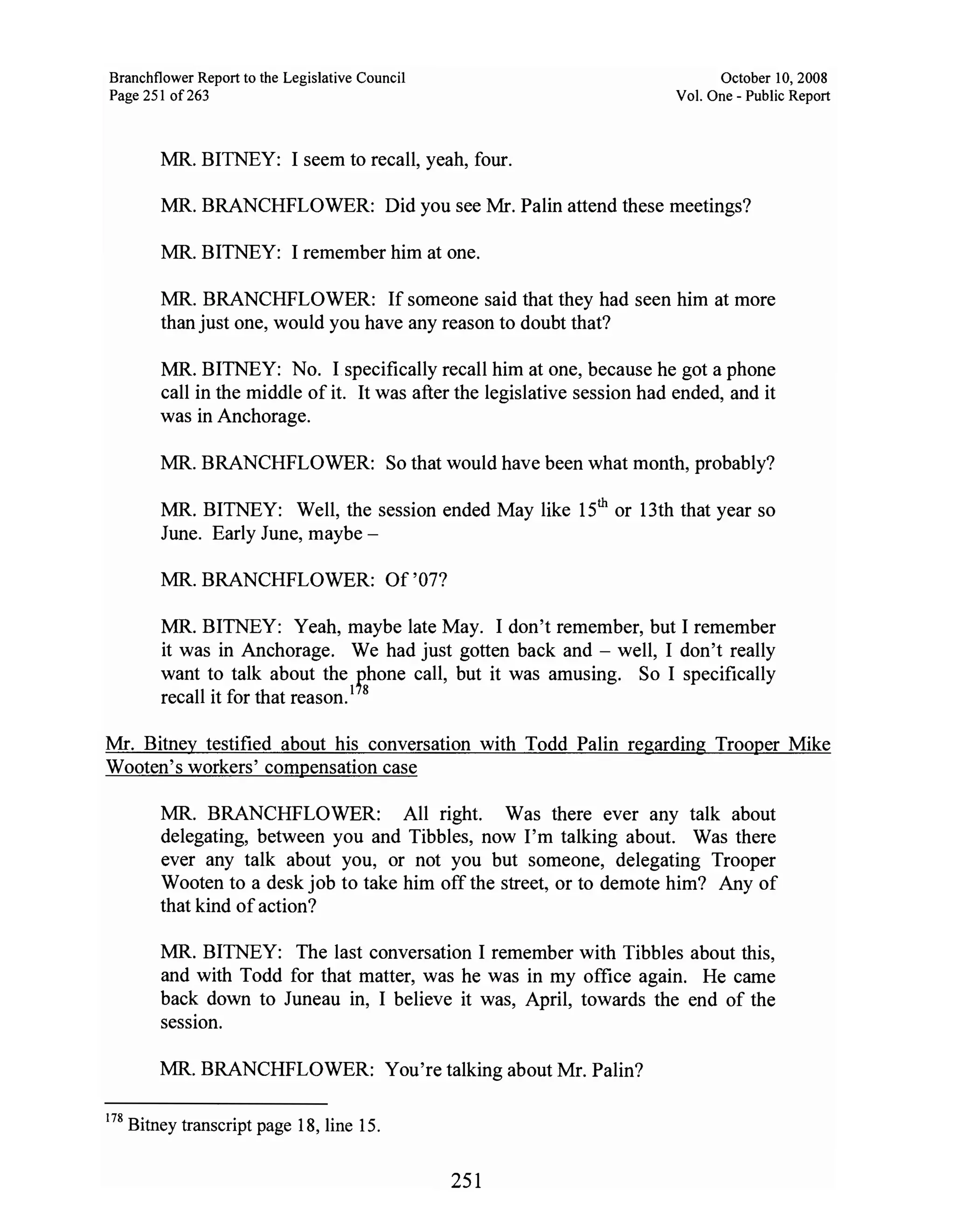 Sarah Palin Troopergate Report