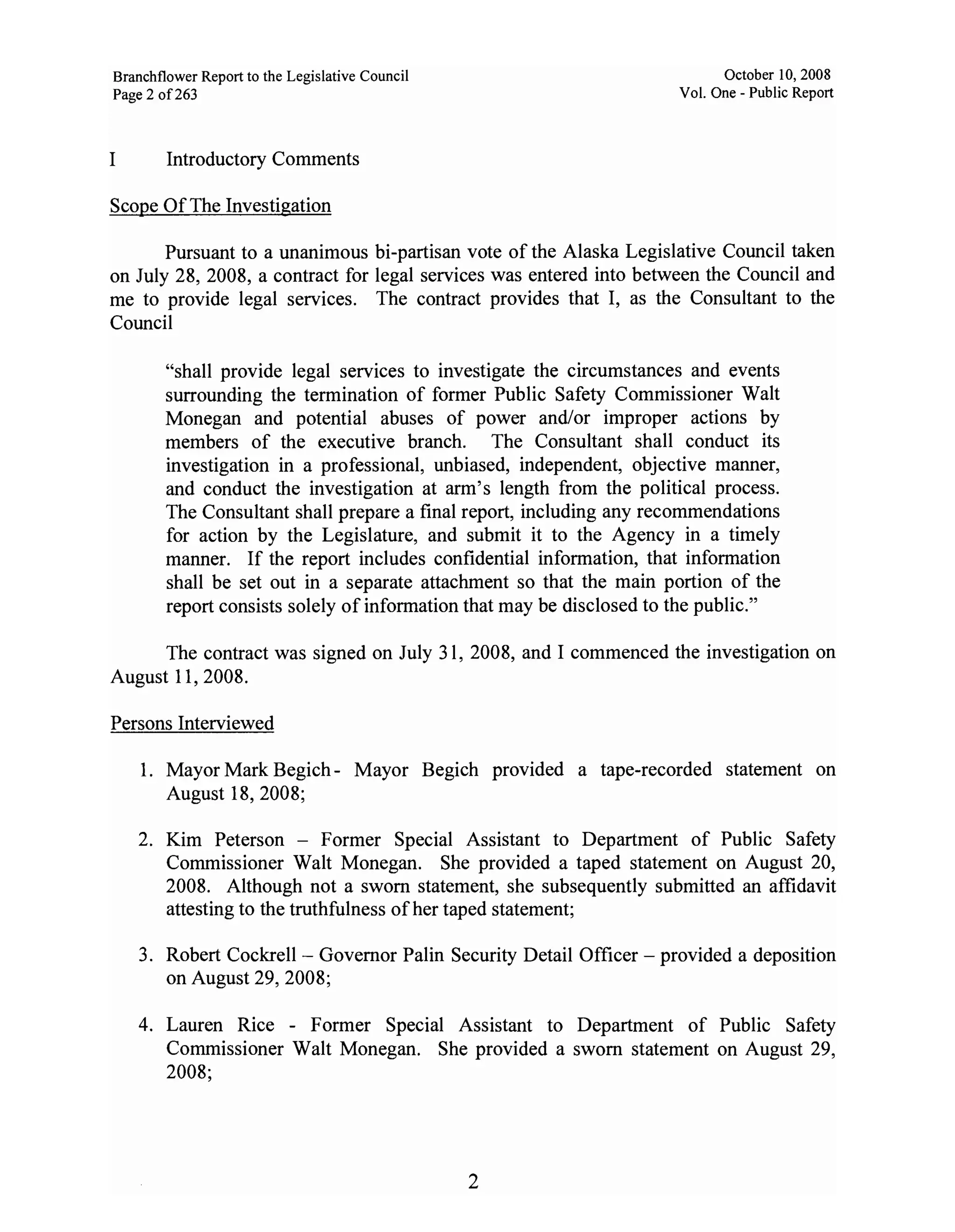 Sarah Palin Troopergate Report