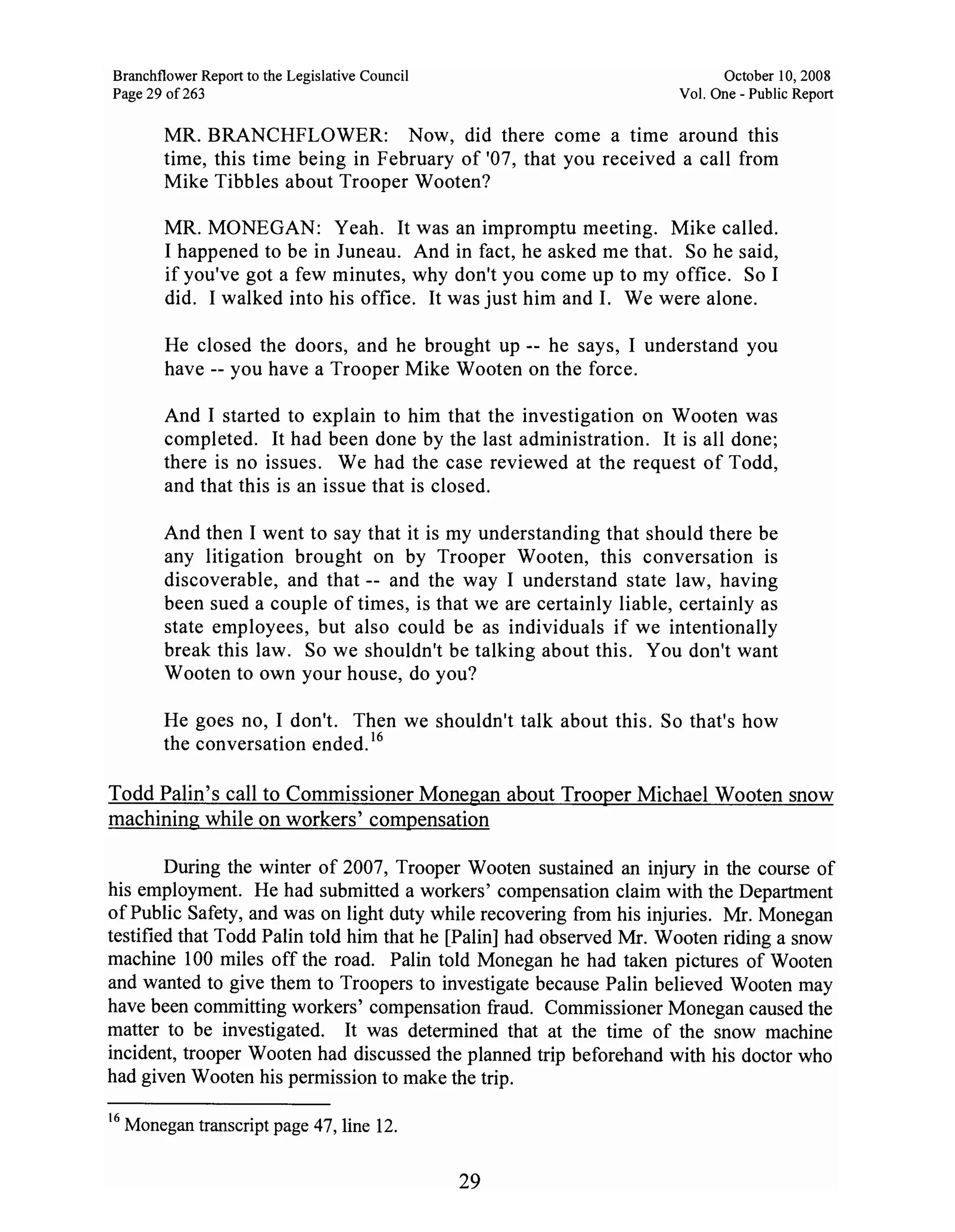 Sarah Palin Troopergate Report