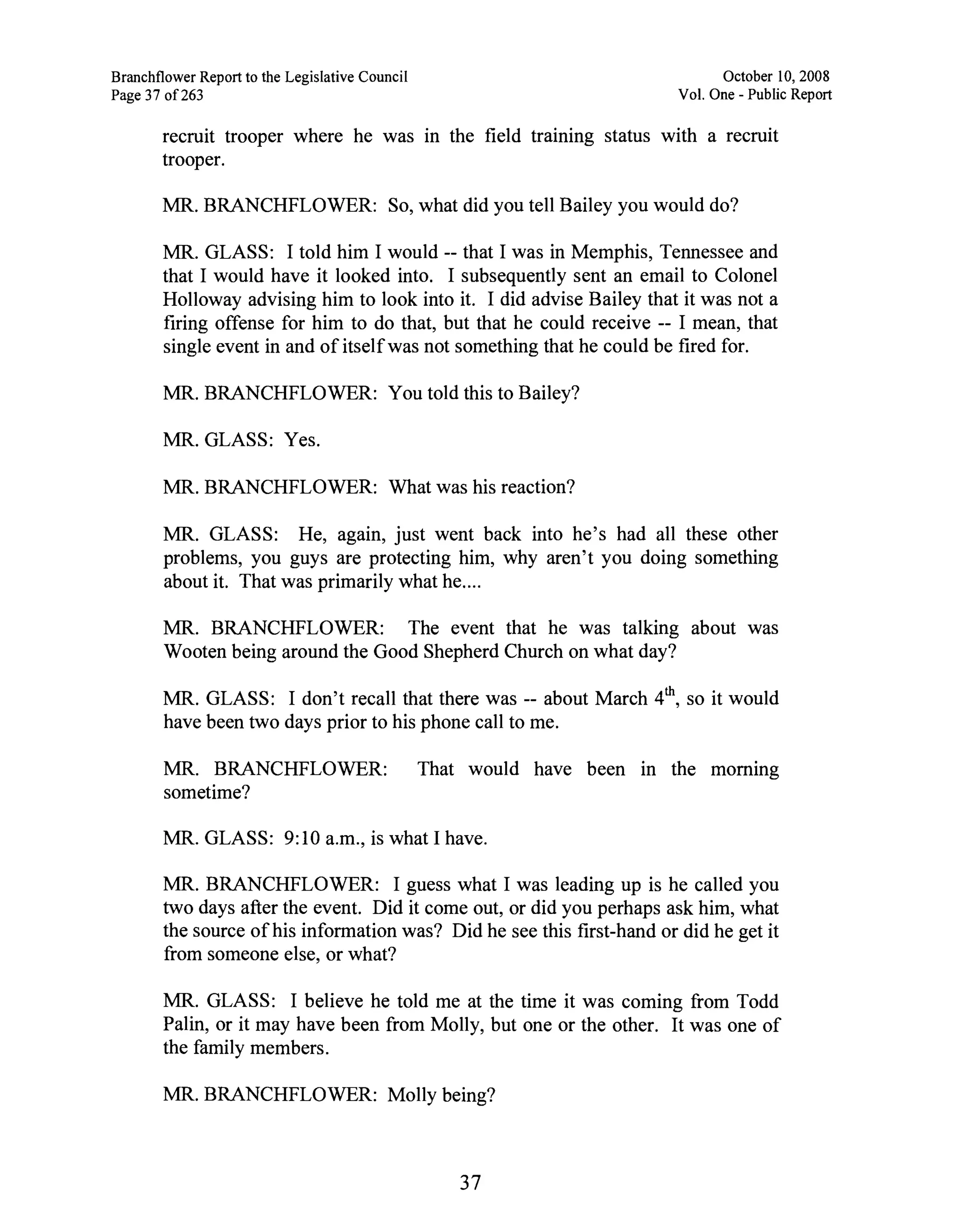 Sarah Palin Troopergate Report