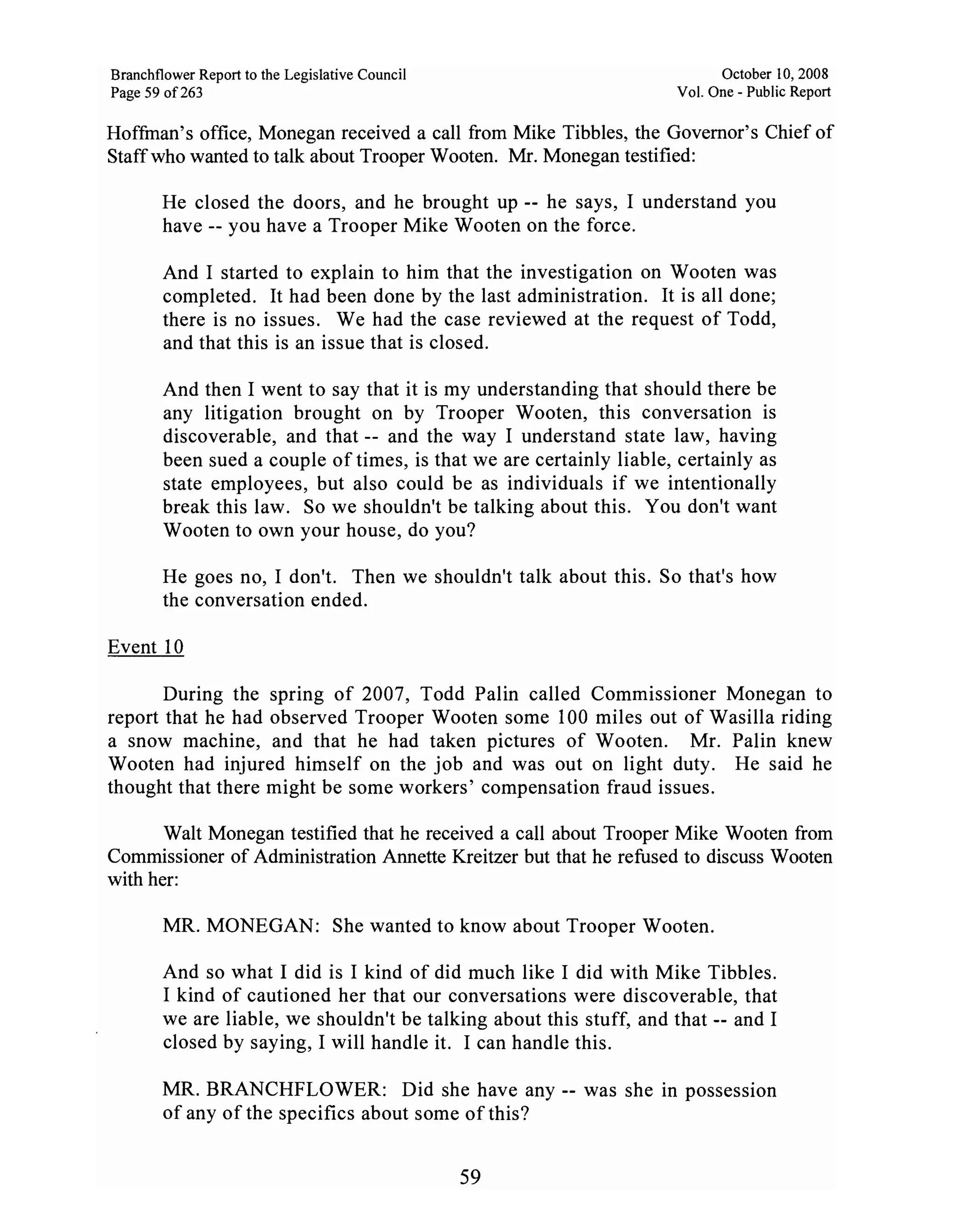 Sarah Palin Troopergate Report